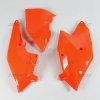 UFO Bočné tabuľky KTM SX/SXF '16-'18, EXC/EXCF TPI '17-'19 + kryt vzduchového filtra oranžové fluo