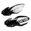 UFO Chrániče rúk Flame Yamaha YZ 125/250 (14–17) – čierno-biele (s uchyteniami)