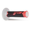 PROGRIP Gripy (rukoväte) PG788 Off Road 22+25 mm 115 mm – červené/čierne/sivé trojzložkové