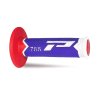 PROGRIP Gripy (rukoväte) PG788 Off Road 22+25 mm 115 mm – biele/modré/červené trojzložkové