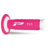 PROGRIP Gripy (rukoväte) PG791 Off Road 22+25 mm 115 mm – biele/žlté fluo dvojzložkové