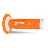 PROGRIP Gripy (rukoväte) PG791 Off Road 22+25 mm 115 mm – biele/fuksové fluo dvojzložkové