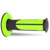PROGRIP Gripy (rukoväte) PG798 Off Road 22+25 mm 115 mm – čierne/zelené dvojzložkové Half Waffle