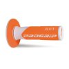 PROGRIP Gripy (rukoväte) PG801 Off Road (22+25 mm, dĺžka 115 mm) – biele/oranžové fluo, dvojzložkové