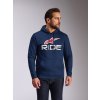 ALPINESTARS Mikina s kapucňou Ride V3 – tmavá modrá/biela/červená
