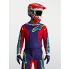 ALPINESTARS Motokrosový dres Fluid Drag 2027 – modrá/tmavomodrá/ohnivočervená/biela