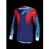 ALPINESTARS Motokrosový dres Fluid Drag 2027 – modrá/tmavomodrá/ohnivočervená/biela