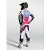 ALPINESTARS Motokrosový dres Fluid Drag 2027 – čierna/biela/svetlomodrá/červená fluo