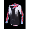 ALPINESTARS Motokrosový dres Fluid Drag 2027 – čierna/biela/svetlomodrá/červená fluo