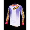 ALPINESTARS Motokrosový dres Fluid Drag 2027 – svetloorgovánová/modrá Iris/zlatá