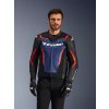 ALPINESTARS Kožená moto bunda GP Force V2 – čierna/modrá/červená fluo