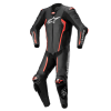 ALPINESTARS Jednodielna kožená kombinéza Missile V2 – čierna/fluorescenčná červená