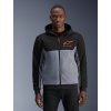 ALPINESTARS Ochranná moto mikina Chrome V2 Sport – čierna/sivá melírovaná/červená fluo