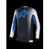 ALPINESTARS Motokrosový dres Supertech Hiten AFD 2027 – čierna/svetloorgovánová/modrá Blithe