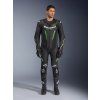 ALPINESTARS Kožená moto kombinéza GP Force V2 1-Piece – čierna/zelená