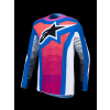 ALPINESTARS Motokrosový dres Techstar Maven 2027 – biela/koralová Hot Coral/modrá Blithe