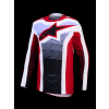 ALPINESTARS Motokrosový dres Techstar Maven 2027 – ohnivočervená/biela/levanduľová/čierna