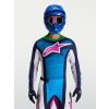 ALPINESTARS Motokrosový dres Techstar Maven 2027 – biela/modrá Blithe/zelená fluo