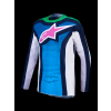 ALPINESTARS Motokrosový dres Techstar Maven 2027 – biela/modrá Blithe/zelená fluo
