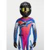 ALPINESTARS Detský motokrosový dres Youth Supertech Maven 2027 – biela/koralová Hot Coral/modrá Blithe