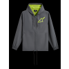 ALPINESTARS Voľnočasová vetrovka s kapucňou Speeder Chromium Windbreak – antracitová/výrazná žltá