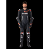 ALPINESTARS Kožená moto kombinéza GP-R7 1-Piece – čierna/biela/červená fluo