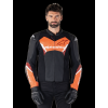 ALPINESTARS Kožená moto bunda Faster V3 – čierna/červená fluo