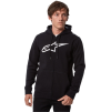 ALPINESTARS Mikina na zips s kapucňou Ageless Zip V3 – čierna/biela