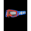 ALPINESTARS Motokrosové okuliare Vision 8 Wordmark – modrá/oranžová, číre sklo