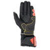 ALPINESTARS Kožené moto rukavice GP Tech V2 – čierna/biela/červená fluo