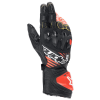 ALPINESTARS Kožené moto rukavice GP Tech V2 – čierna/biela/červená fluo