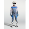 ALPINESTARS Motokrosový dres Racer Amber 2027 – popolavá sivá/svetloorgovánová/modrá UCLA