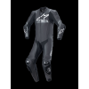 ALPINESTARS Jednodielna kožená moto kombinéza Missile V2 Ward 1PC – čierna/metalická sivá