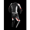 ALPINESTARS Jednodielna kožená moto kombinéza Missile V2 Ward 1PC – čierna/biela/fluorescenčná červená