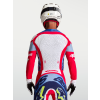 ALPINESTARS Motokrosový dres Supertech Dyna 2027 – ohnivočervená/biela/tmavomodrá/modrá