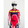 ALPINESTARS Motokrosový dres Supertech Dyna 2027 – ohnivočervená/biela/tmavomodrá/modrá