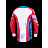 ALPINESTARS Motokrosový dres Supertech Dyna 2027 – ohnivočervená/biela/tmavomodrá/modrá