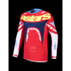 ALPINESTARS Motokrosový dres Supertech Dyna 2027 – ohnivočervená/biela/tmavomodrá/modrá