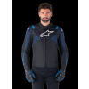 ALPINESTARS Nepremokavá športová moto bunda T-Jaws V4 Waterproof – čierna/tmavá modrá/modrá Blithe