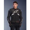 ALPINESTARS Nepremokavá športová moto bunda T-GP R V3 Drystar – čierna/biela