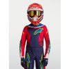 ALPINESTARS Detský motokrosový dres Youth Fluid Drag 2027 – modrá/tmavomodrá/ohnivočervená/biela