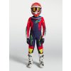 ALPINESTARS Detský motokrosový dres Youth Fluid Drag 2027 – modrá/tmavomodrá/ohnivočervená/biela