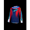 ALPINESTARS Detský motokrosový dres Youth Fluid Drag 2027 – modrá/tmavomodrá/ohnivočervená/biela