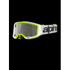 ALPINESTARS Motokrosové okuliare Vision 8 Wordmark – biela/žltá fluo, strieborné zrkadlové sklo