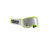 ALPINESTARS Motokrosové okuliare Vision 8 Wordmark – biela/žltá fluo, strieborné zrkadlové sklo