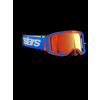 ALPINESTARS Motokrosové okuliare Vision 8 Wordmark – modrá/oranžová, červené zrkadlové sklo