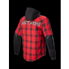 ALPINESTARS Ochranná moto košeľa MO.ST.EQ Tartan Shirt – Flame červená/čierna