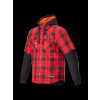 ALPINESTARS Ochranná moto košeľa MO.ST.EQ Tartan Shirt – Flame červená/čierna