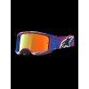 ALPINESTARS Motokrosové okuliare Vision 8 Maven – Fire Red Black, červené zrkadlové sklo