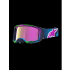 ALPINESTARS Motokrosové okuliare Vision 8 Maven – Blithe Blue Purple, ružové zrkadlové sklo